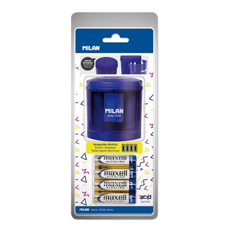 Taille-crayon Milan BWM10149 Bleu Blanc Plastique