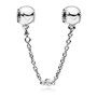 Perle de verre Femme Pandora EMBOSSED HEARTS  SAFETY CHAIN