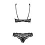 Ensemble de Lingerie Obsessive Luvae Noir S/M