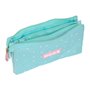 Trousse Fourre-Tout Triple Moos Butterflies Bleu clair 22 x 12 x 3 cm