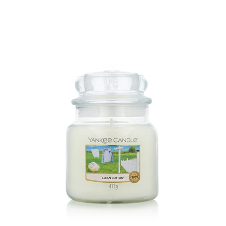 Bougie Parfumée Yankee Candle Classic Medium Jar Candles Clean Cotton 411 g