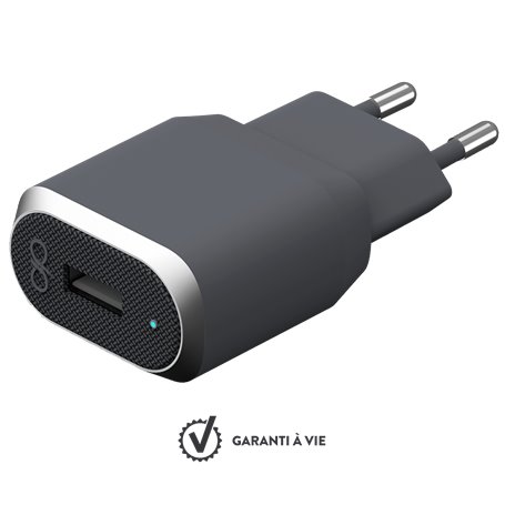 Chargeur maison USB A 2.4A FastCharge Gris - Garanti à vie Force Power
