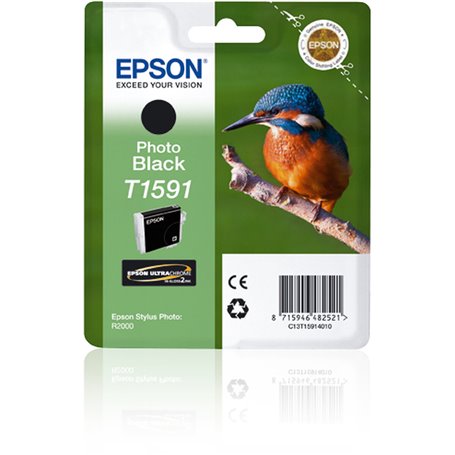 Epson Cartouche "Martin-pêcheur" - Encre UltraChrome Hi-Gloss2 Noir Photo
