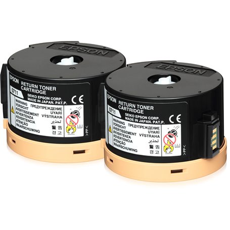 Epson Pack 2 return Toners Noir (2 x 2500 p)