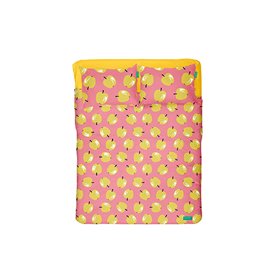 Jeu de draps Benetton Jaune Rose Pomme 4 Pièces