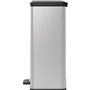 Poubelle Rectangle - DECO BIN - CURVER - 65L - Design moderne - 49 x 29 x 61 cm - Gris métallisé