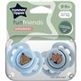Sucette - TOMMEE TIPPEE - FUN - 0-6 mois - Lot de 2 sucettes symétriques sans BPA - Capsule de stérilisation réutilisabl
