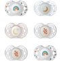 Sucette de nuit - TOMMEE TIPPEE - 18-36 mois - Lot de 6 sucettes phosphorescentes avec capsule de stérilisation réutilisable