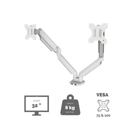 Fellowes Platinum Series Bras porte-écrans double - Blanc