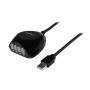 StarTech.com Câble USB 2.0 actif de 15m - Rallonge USB 2.0 avec hub à 4 ports - Noir