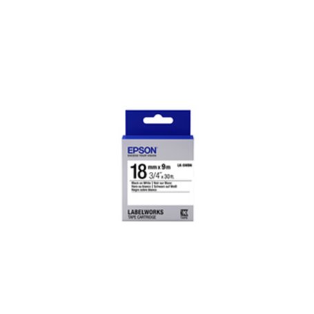Epson LK-5WBN - Standard - Noir sur Blanc - 18mmx9m