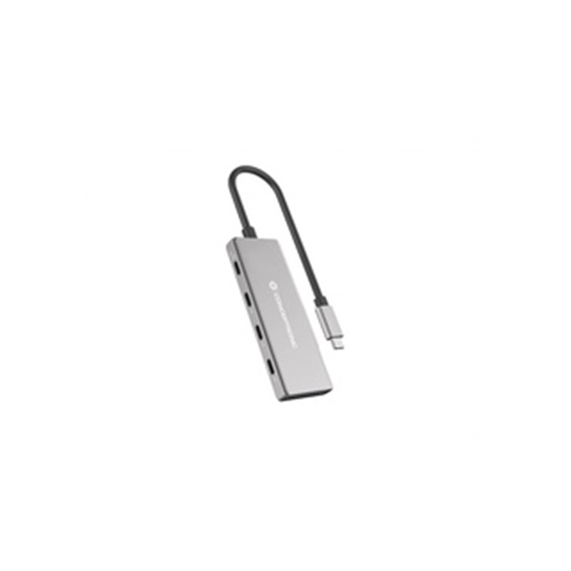 Conceptronic HUBBIES16G hub & concentrateur USB 3.2 Gen 2 (3.1 Gen 2) Type-C 10000 Mbit/s Gris