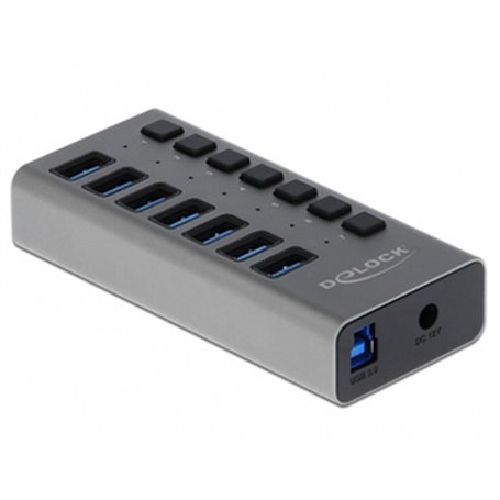DeLOCK 63669 hub & concentrateur USB 3.2 Gen 1 (3.1 Gen 1) Type-B 5000 Mbit/s Gris