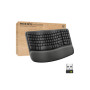 Logitech Wave Keys clavier ergonomique sans fil avec repose-poignets rembourré
