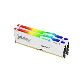 Kingston Technology FURY Beast 32 Go 5600 MT/s DDR5 CL36 DIMM (Kits de 2) White RGB EXPO