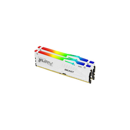 Kingston Technology FURY Beast 64 Go 5600 MT/s DDR5 CL40 DIMM (Kits de 2) White RGB XMP