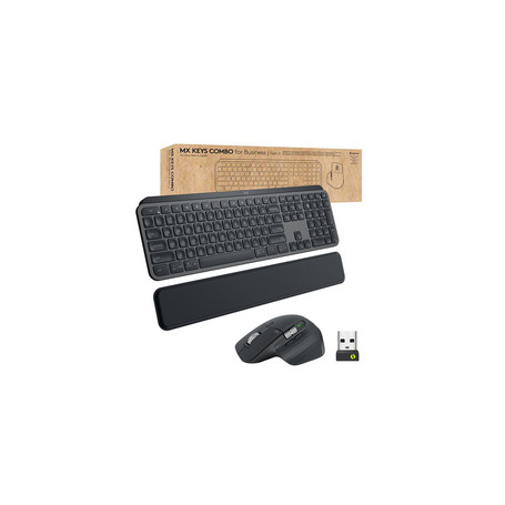 Logitech MX Keys combo for Business Gen 2 clavier Souris incluse Bureau RF sans fil + Bluetooth QWERTY Graphite