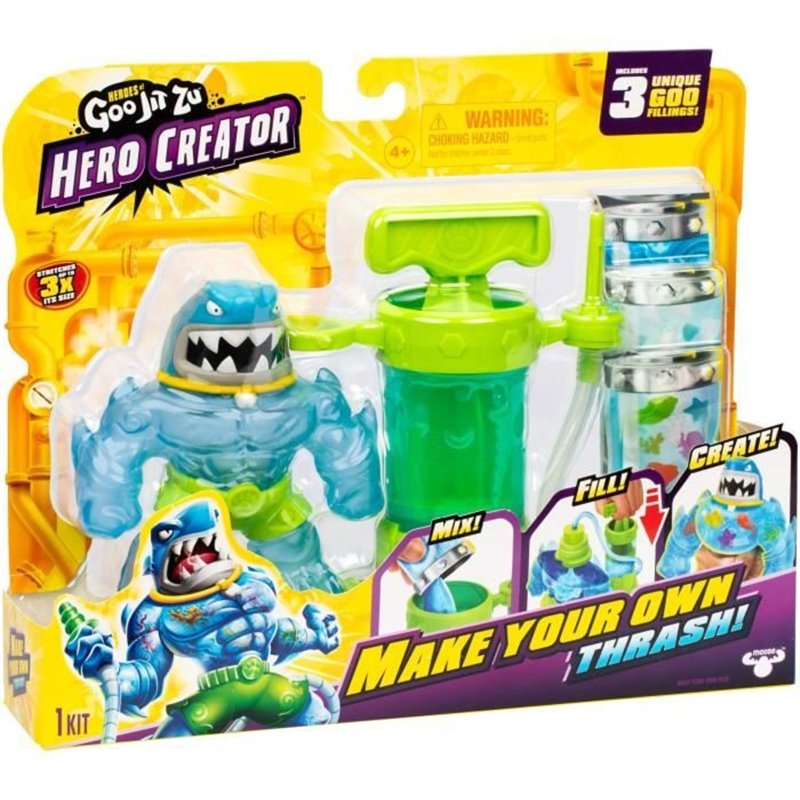 Figurine Hero Creator Thrash 11cm - HERoeS OF GOO JIT ZU - Kit de création de texture personnalisée