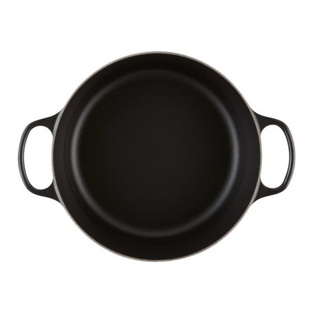 Le Creuset Cocotte Signature ronde 22cm noir Schwarz (21177220000430)
