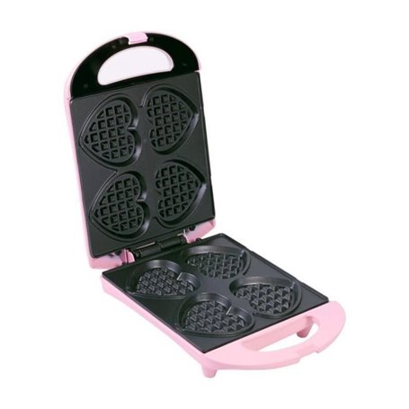 BESTRON Gaufrier pour petites gaufres en forme de coeur sur batonnet - Design retro - 780 W