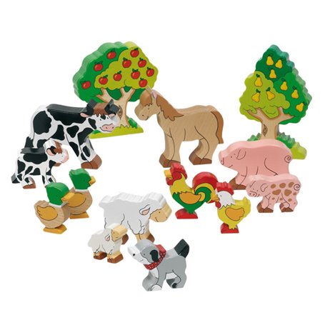 GOKI Wooden farm animals