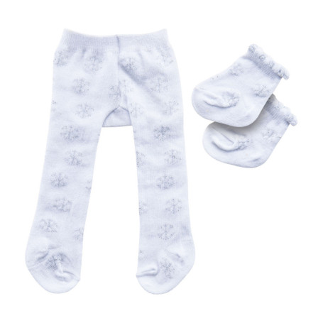HELESS Doll Tights with Socks - Snowflakes