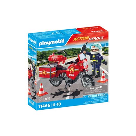 Playmobil Action Heroes 71466 Pompier et moto