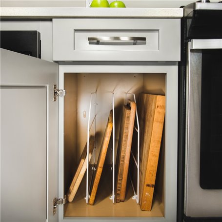 Emuca 8937711 Ensemble de 4 séparateurs pour armoires et étagères.