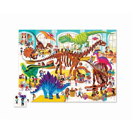 Puzzle 48 pieces - Une journee au musee dino