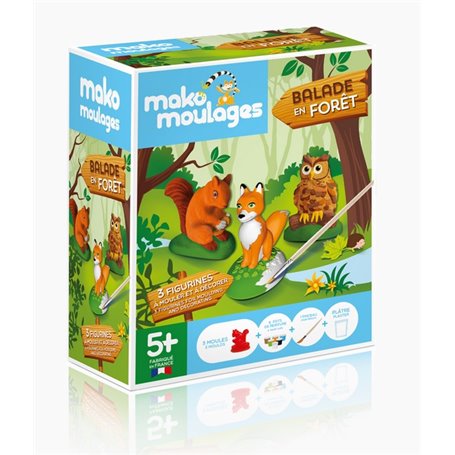 Mako moulage Balade en foret 3 moules