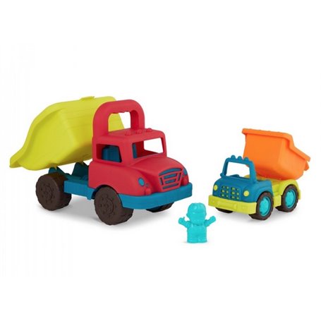 Set de 2 camions benne - Grand et petit