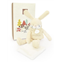 Doudou lapin beige avec mouchoir - sweety - 25 cm