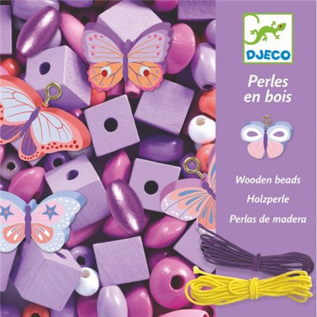 Perles en bois Foison de perles Papillons