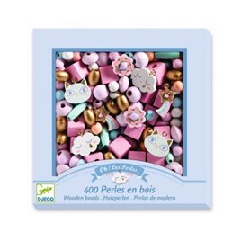 Perles en bois arc en ciel