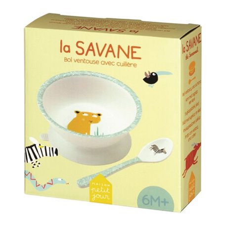 Bol ventouse et cuillère la savane