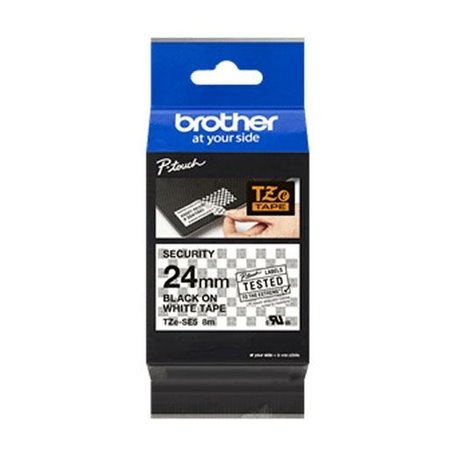 Brother TZE-SE5 ruban d'étiquette Noir sur blanc TZ/TZe