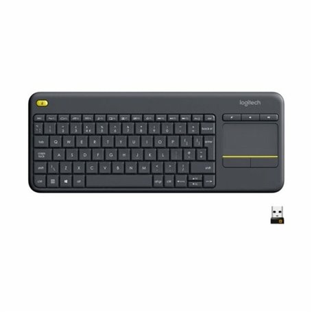 Logitech K400 Plus Tv clavier Universel RF sans fil QWERTY Italien Noir