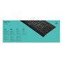 Logitech K280E Pro f/ Business clavier Bureau USB QWERTY US International Noir