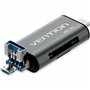 Vention CCHH0 lecteur de carte mémoire USB Type-A/USB Type-C/Micro-USB Gris