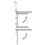 vidaXL Séchoir à linge pour balcon 89x25x(60-95) cm aluminium