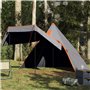 vidaXL Tente de camping tipi 5 personnes gris imperméable