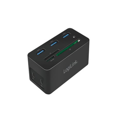 LogiLink UA0370 station d'accueil Avec fil USB 3.2 Gen 1 (3.1 Gen 1) Type-C Noir