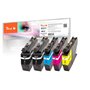 Peach PI500-225 cartouche d'encre 5 pièce(s) Compatible Rendement standard Noir