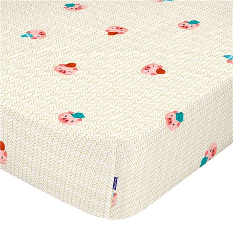 Drap housse HappyFriday MR FOX Multicouleur 90 x 200 x 32 cm
