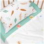 Jeu de draps HappyFriday Mr Fox Dreaming Multicouleur Lit de bébé 2 Pièces