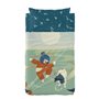 Jeu de draps HappyFriday Mr Fox The Warrior Multicouleur Lit de bébé 2 Pièces