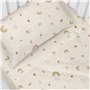 Jeu de draps HappyFriday HF Mini Iris Multicouleur Lit de bébé 2 Pièces
