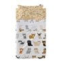 Jeu de draps HappyFriday Mr Fox Cats Multicouleur Lit de bébé 2 Pièces