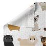 Jeu de draps HappyFriday Mr Fox Cats Multicouleur Lit de bébé 2 Pièces