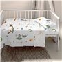 Jeu de draps HappyFriday HF Mini Savanna Multicouleur Lit de bébé 2 Pièces
